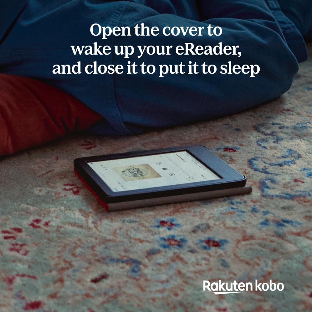 Kobo Clara Colour/BW SleepCover Case | Black | Sleep/Wake Technology | Built-in 2-Way Stand | Vegan Leather | Compatible with 6” Kobo Clara Colour/BW eReader