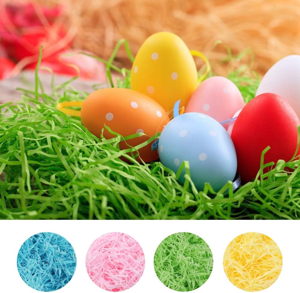 DIYASY Gekräuseltes Papier – 200 G, Gelb, Für Osterkörbe, Geschenkverpackung, Basteln