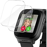 Tiorecime Screen Protector for Cosmo JrTrack 5 Kids Smart Watch, Waterproof HD Clear Tempered Glass Screen Protector, Scratch Resistant Protective Film Compatible with Cosmo JrTrack 5 Smart Watch (2)