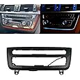 Car Inner Air Condition A/C Panel LED Lighting Ambient Light Trim Accessories For BMW 3 4 Series 3GT F30 F36 M3 M4 Center Control Two-color Atmosphere Lamp Panel Replacement Cover (Carbon fiber color)
