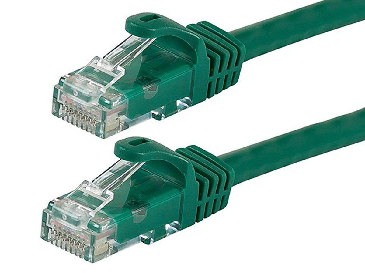 Monoprice 7-Feet FLEXboot Series 24AWG Cat6 550MHz UTP Ethernet Bare Copper Network Cable, Green (109850)