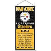 Pittsburgh Steelers Man Cave Fan Banner Wall Door Scroll