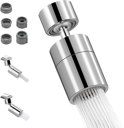 Hibbent Kitchen Sink Tap Aerator 22mm Female/Male Adapters Dual Flow