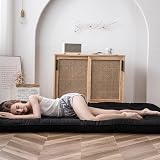 MAXYOYO Japanese Floor Futon Mattress Double Black Memory Foam Thick Tatami Pad view 7
