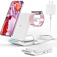 Upgraded 3 in 1 Foldable Wireless Charger for Google Pixel Watch 3/2, Charging Stand for Pixel 9 Pro/XL/9a/9/8 Pro/8a/8/7 Pro/7a/7/6 Pro & Pixel Buds Pro 2(Not for Pixel 9 Pro Fold)with Adapter, White