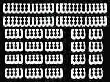 upHere Cable Comb 24 Pieces Set = 24-pin x 4, 8-pin x 12, 6-pin x 8 for 3 mm- Cable Gesleeved Up to 3.4 mm/0.13inch White(3.4 mm/0.13inch)-CM511