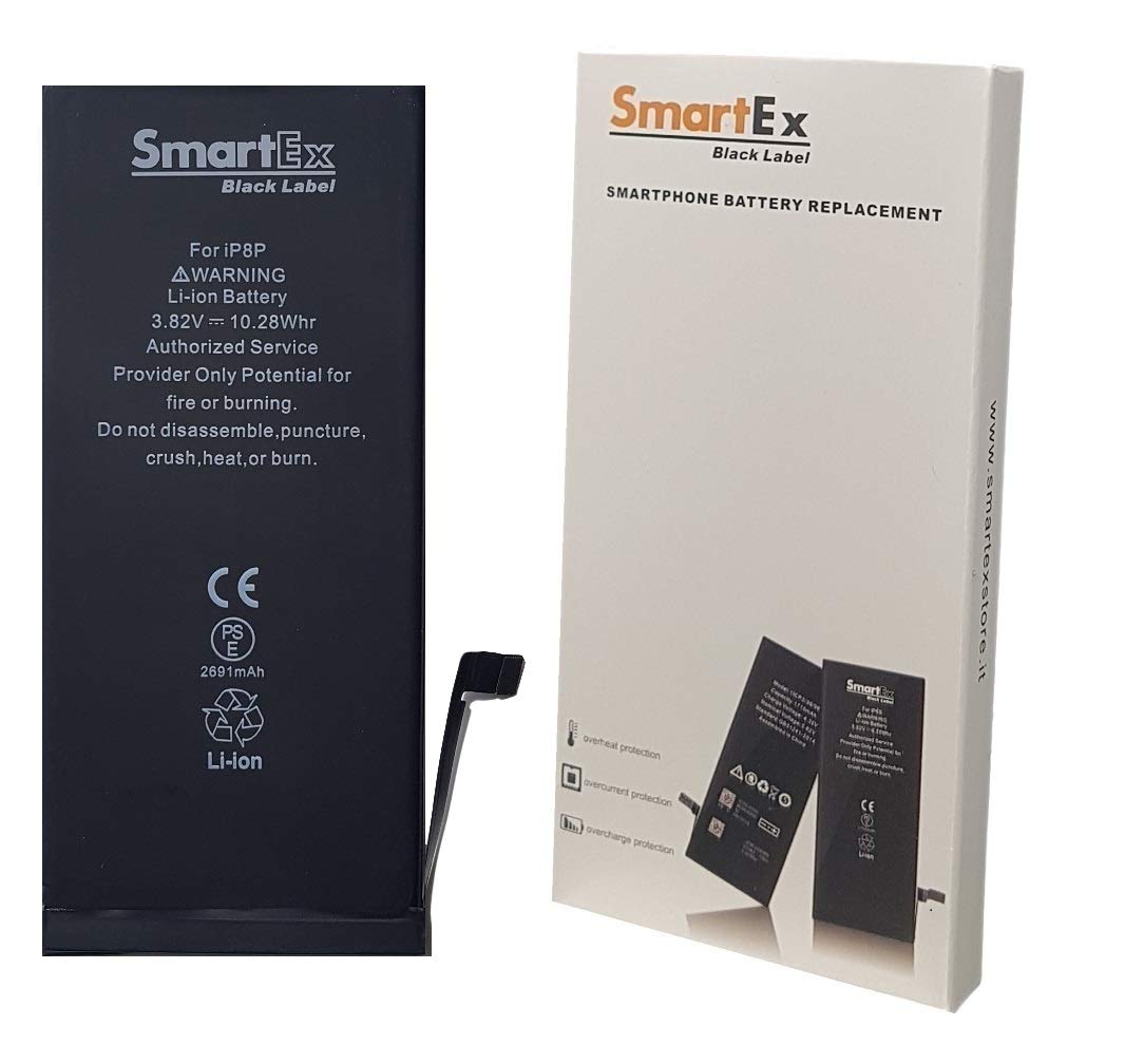Smartex® Black Label Battery compatible with iPhone 8 Plus - 2691 mAh | 2 Years Guarantee