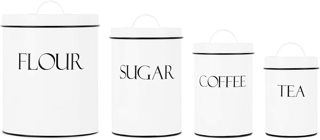 vintage canisters sugar flour coffee tea