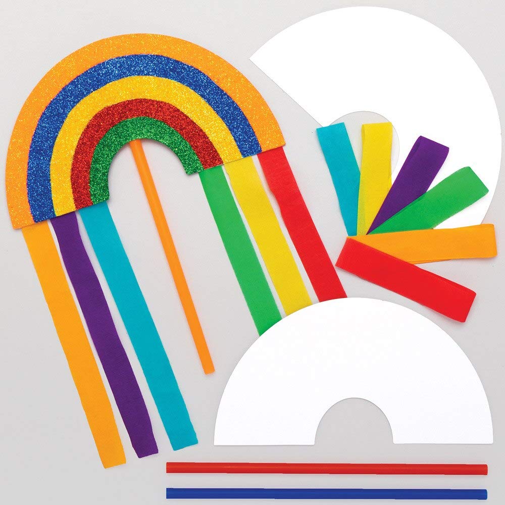 Baker Ross AT742 Rainbow Wand Kits, Pack of 8