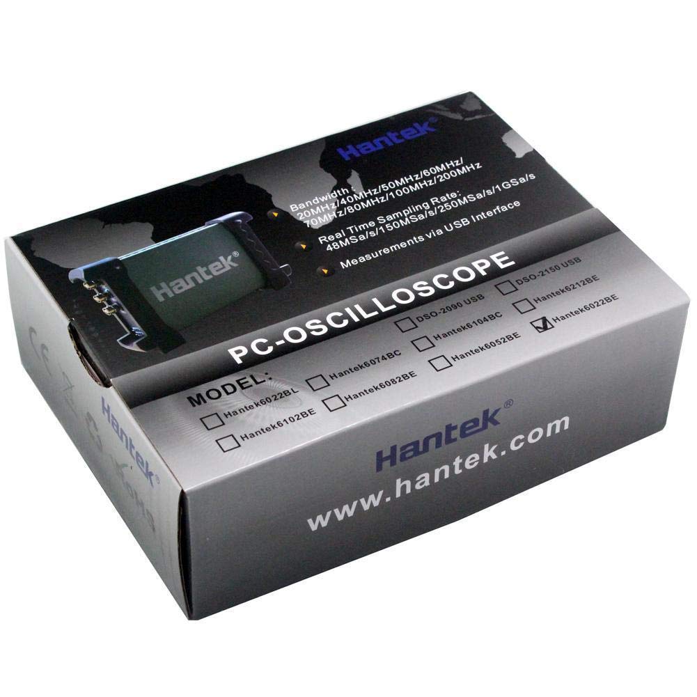 Hantek 6022BE_N Oscilloscope Probe Portable Virtual Digital 48msa/s Bandwidth with 2 Channels Pc Usb for Electronic Measurement 20mhz Handheld Osciloscopio Portatil Fft Diagnostic-Tool Kit Ghz: Amazon.in: Industrial &amp; Scientific