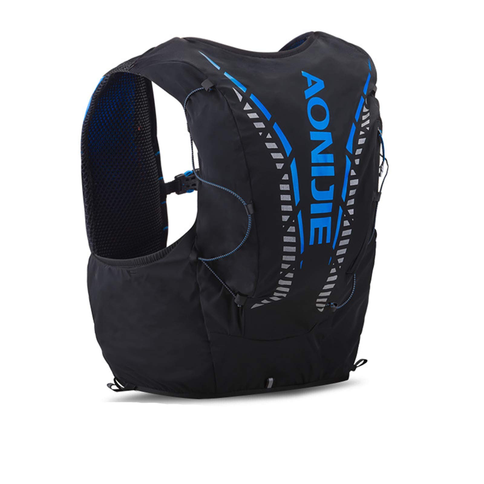 AONIJIE 12L Professional Lightweight Cross-Country Backpack Outdoor Hydration Backpack Hiking Camping Climbing (Black-M/L)