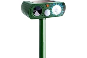 SAILHOME 2024 Solar Ultrasonic in Repellent Defender Rat, Squirrel, Deer, Raccoon, Skunk, Rabbit, Mole, Dog, Cat, Waterproof with Motion Detector