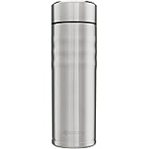 Kyocera Travel Mug with Twist Top, 17oz, Stainless Steel