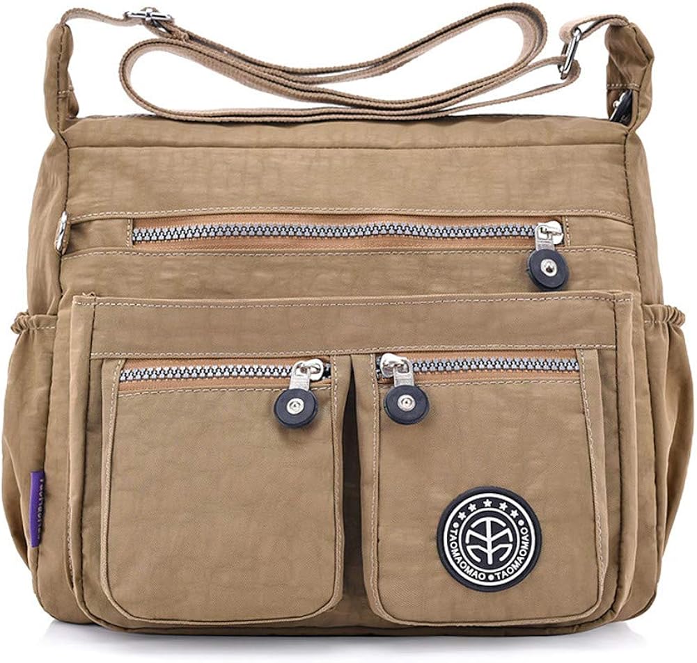 High Grade Nylon Fabrics MultiPocket Crossbody Purse Bags for Women