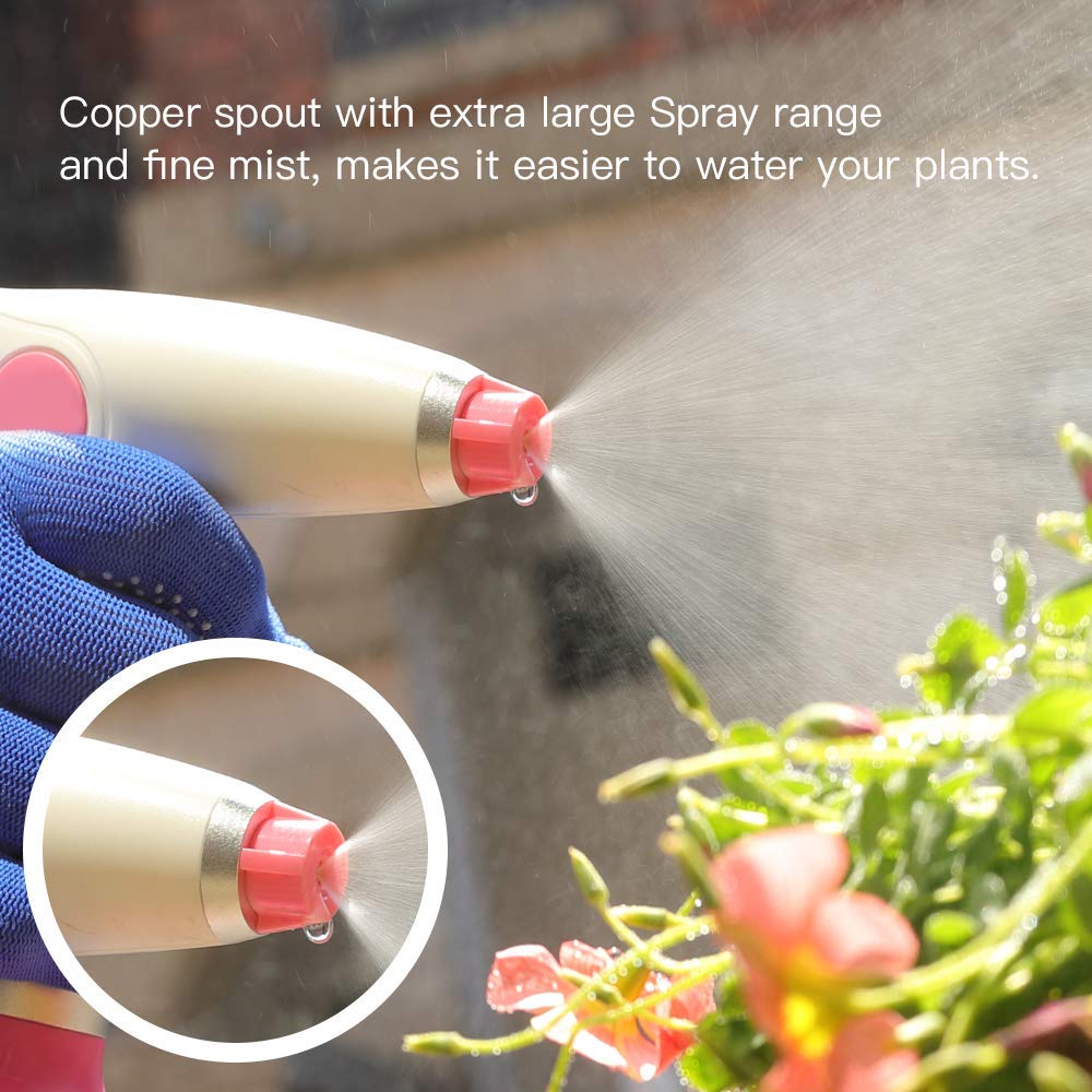 ACG-INC Electric Watering Can for Outdoor/Indoor Plants Flower, Portable Spray Bottle with Adjustable Copper Spout, Garden Small Fully Automatic Watering Can and Mister with High Reach (Blue)