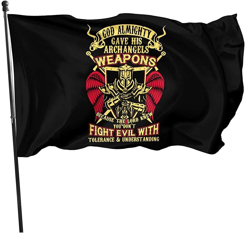 KL Decor Flag Banner,Crusader Fight Evil Flag Double-Sided Printed Family Flags 102X70CM