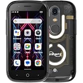 Unihertz Jelly Star, The World's Smallest 4G Android 13 Smartphone Transparent Design LED Light NFC OTG, Black (Support T-Mobile &amp; Verizon only)