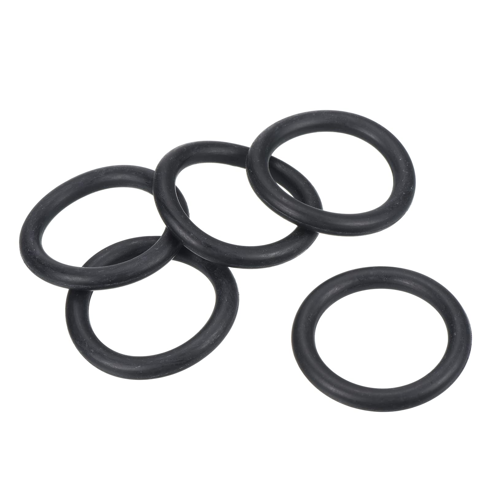 PATIKIL Nitrile Rubber O-Rings 38mm OD 28mm ID 5mm Width, 25 Pcs Metric Sealing Gasket for Faucet Plumbing Automotive Repair, Black