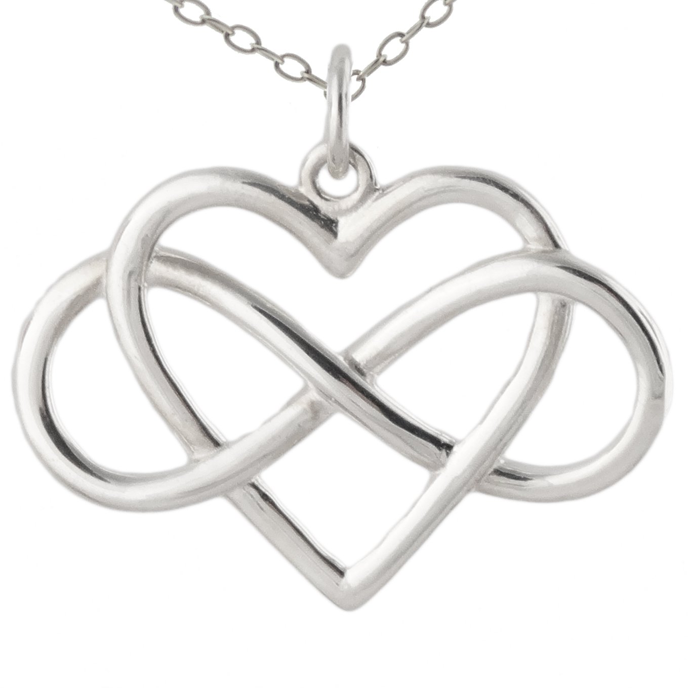 FashionJunkie4Life Infinity Charm Pendant Necklaces for Women, Sterling Silver