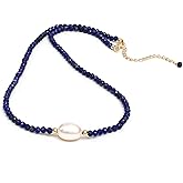 Gempires Gemstone Beaded Necklace with Freshwater Pearl Choker Style Jewelry Hypoallergenic Non Tarnish Gold Plated Crystal Beads Necklaces For Women