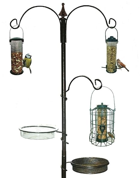 Hanging Wooden Metal Garden Wild Bird Table Traditional Feeding