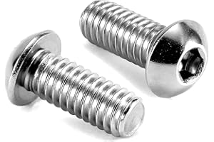 5/16-18 x 3/4" Button Head Socket Cap Bolts Screws, 20Pcs 304 Stainless Steel 18-8, Allen Hex Drive, Bright Finish by SG TZH(with Hex Spanner)