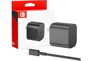 SATURNDOCK Charger for Nintendo Switch 2-20V 3A 60W AC Adapter Fast Charging with 5ft USB C Cable - Compatible with Switch/OLED/Lite/Steam Deck - Support 4K TV Mode - Original Quality