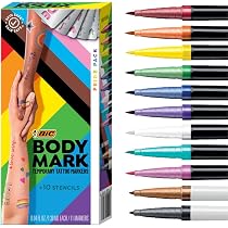 Amazon.com : Bic BodyMark Temporary Tattoo Markers - 3 Pack ...