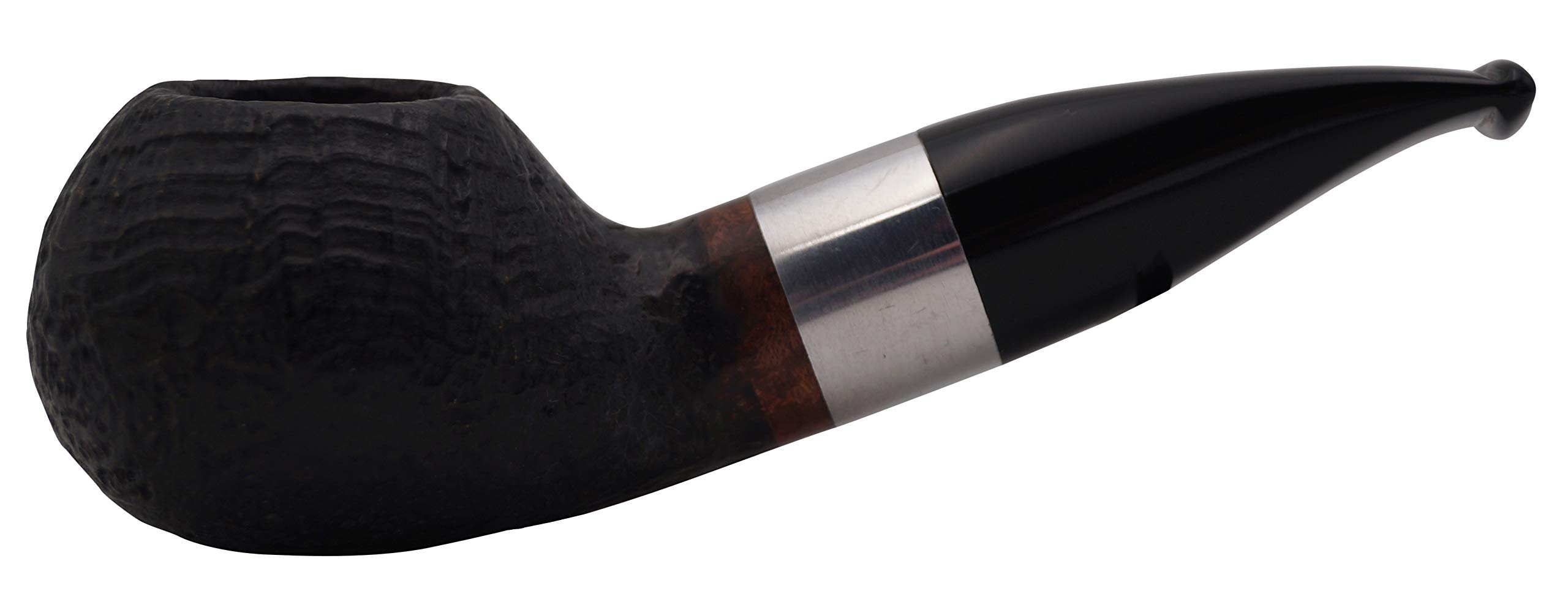 GERMANUS Pipe 333, black, Sandblast - Made in Italy