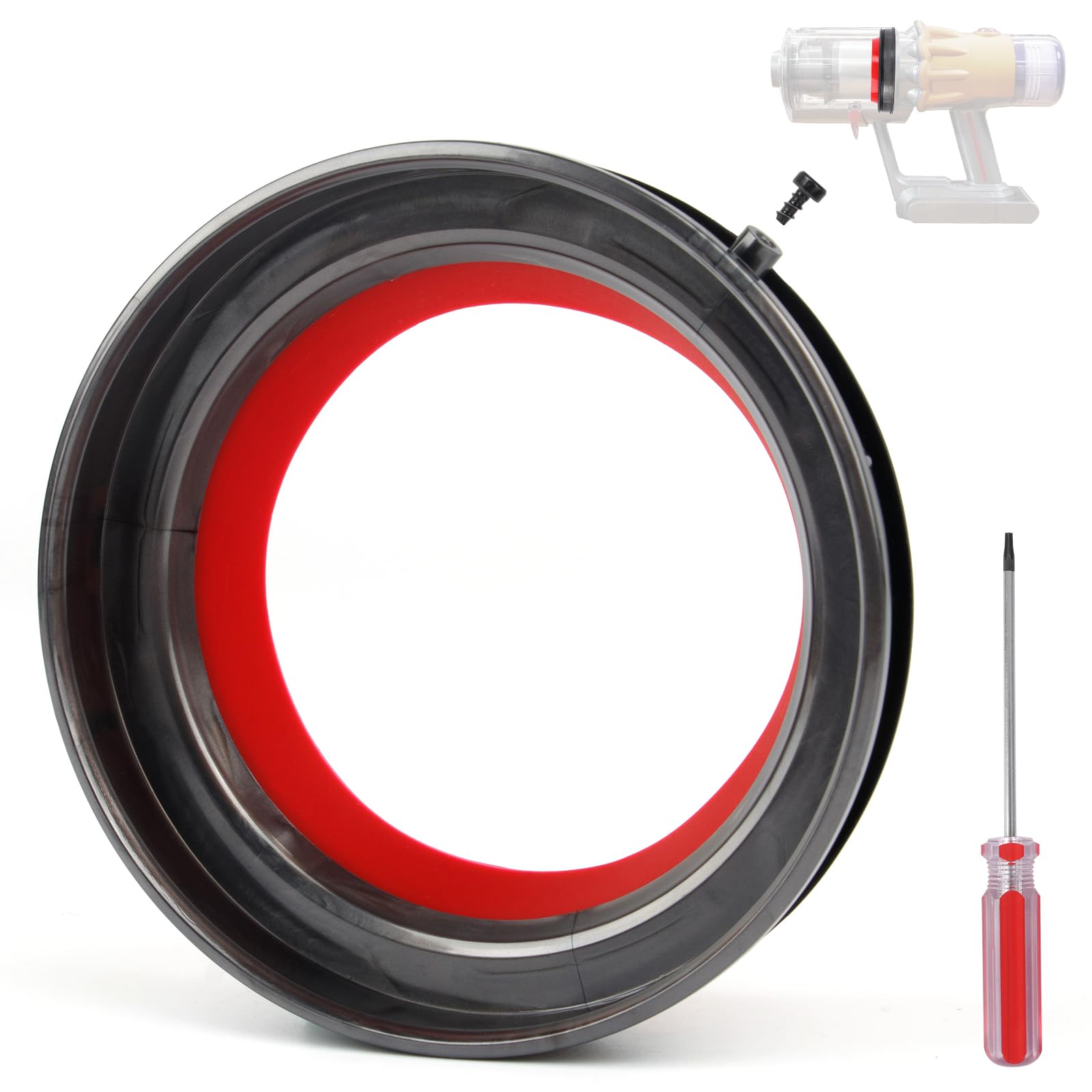 Photo 1 of Dust Bin Fixed Sealing Ring Compatible with Dyson V12 SV18 SV20 Detect Slim/Digital Slim Vacuum Cleaner Canister Replacement Parts, Compatible with Dyson Bin Part No. 965272-01