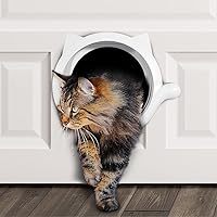 LYNX Cat Door Interior Door - Unique Stylish Design - HQ & Easy To Install Interior Cat Door For Small To X Large Cats. Pet D