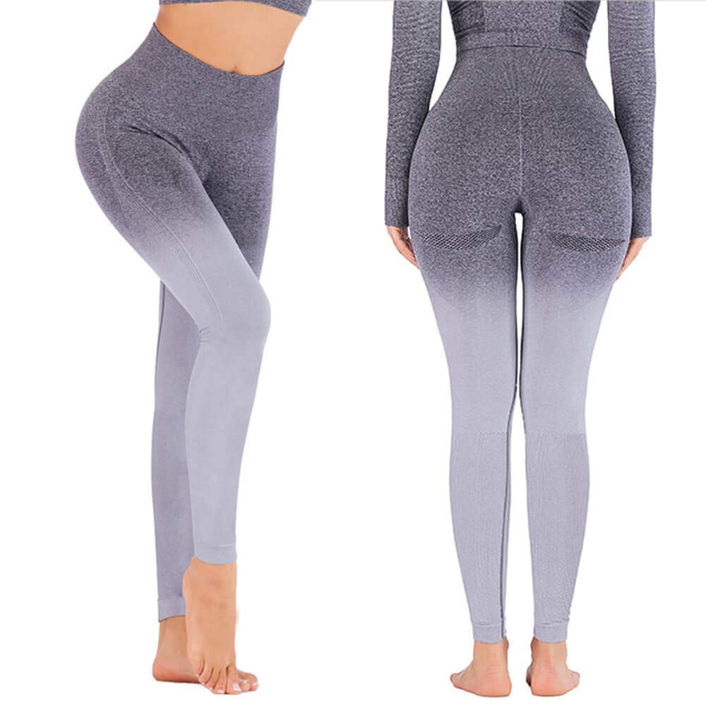 Puimentiua Yoga Pants Seamless Gym Leggings/Gradient Yoga Pants/Seamless Buttock Lifting Leggings/High Waist Pants Women\'s Fitness Sweatpants Tights/Yoga Leggings for Fitness.