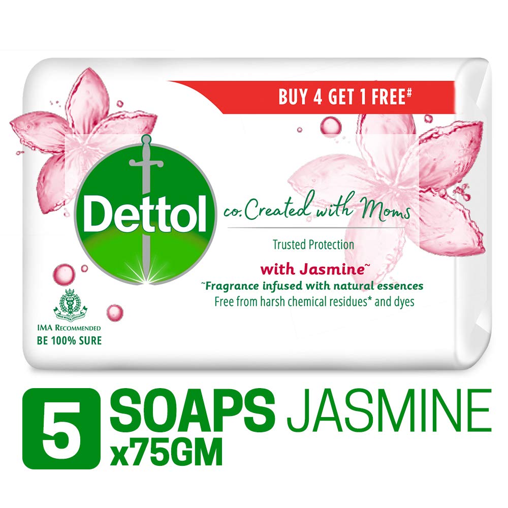41 Off Dettol Cocreated with moms Jasmine Bathing Soap, 75gm (Buy 4