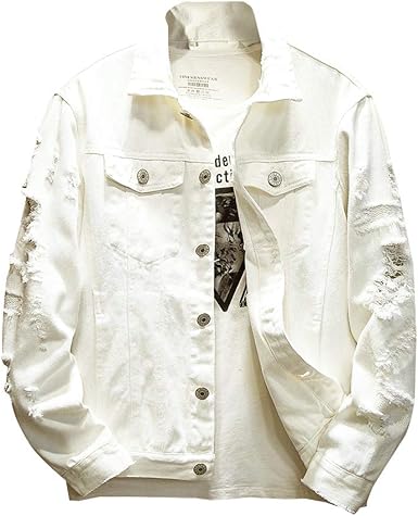 white ripped jacket