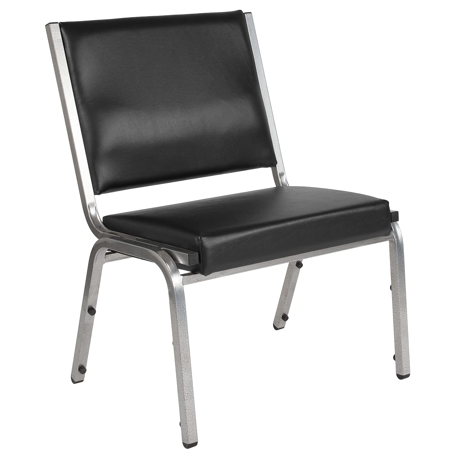 Photo 1 of **BENT, SEE PHOTOS**Flash Furniture HERCULES Series 1000 lb. Rated Black Antimicrobial Vinyl Bariatric Medical Reception Chair