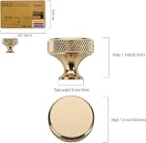 Amerdeco 10 Pack Gold Knurled Cabinet Knobs Kitchen Drawers Dresser view 6
