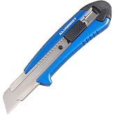 TAJIMA Rock Hard Aluminist Utility Knife, 7-Point Snap Blade Cutter, Blue | Auto Lock, 3 Rock Hard Blades, Premium Grade Steel, Precision Cutting