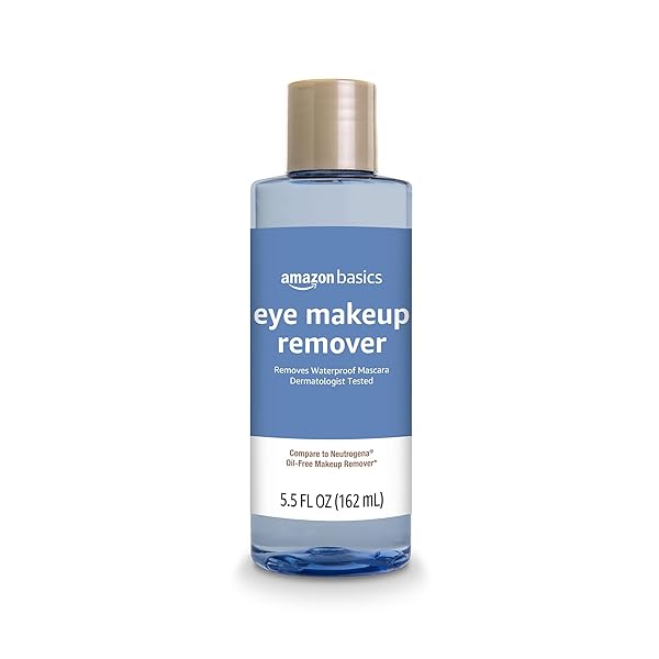 AMAZON BRAND – SOLIMO EYE MAKEUP REMOVER, REMOVES WATERPROOF MASCARA, DERMATOLOGIST TESTED, 5.5 FLUID OUNCE