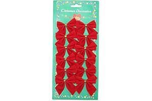 Warmtree Christmas Bows Festival Bowknot Christmas Tree Decorations, Pack of 60 (Red)