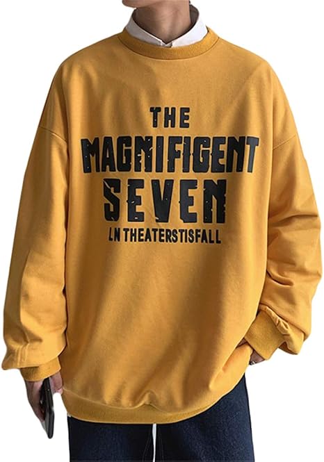 Amazon Yojap トレーナー パーカー メンズ 長袖 薄手 秋服 クルーネック プリント スウェット 無地 プルオーバー ゆったり 春夏秋冬に適応 大きいサイズ ファション 人気 おしゃれ トレーナー パーカー 通販