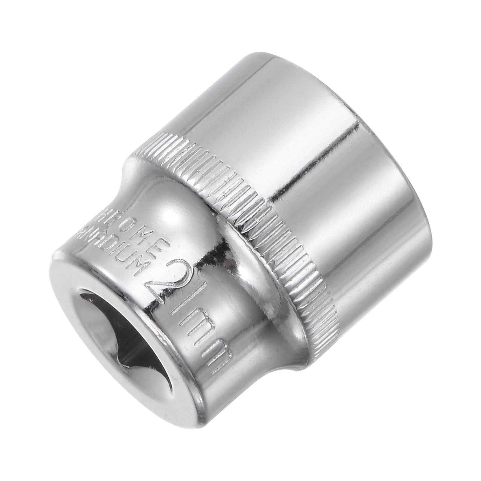 Sourcingmap 3/8-Inch Drive 21mm 6-Point Shallow Socket, Metric, Cr-V