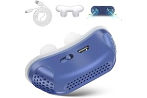 GXEGAUY Anti Snoring Devices, Double Vortex Anti Snoring Device,Snoring Solution, Adjustable & Breathable,Up to 8 Hours,Snoring Solution for Men and Women, Suitable for All Nose Shapes-Blue1