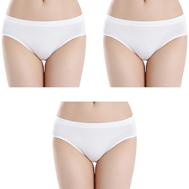 FANNIFEN Damen Unterhosen Seamless Panties Lauf Sport unterwäsche - 3er-Pack