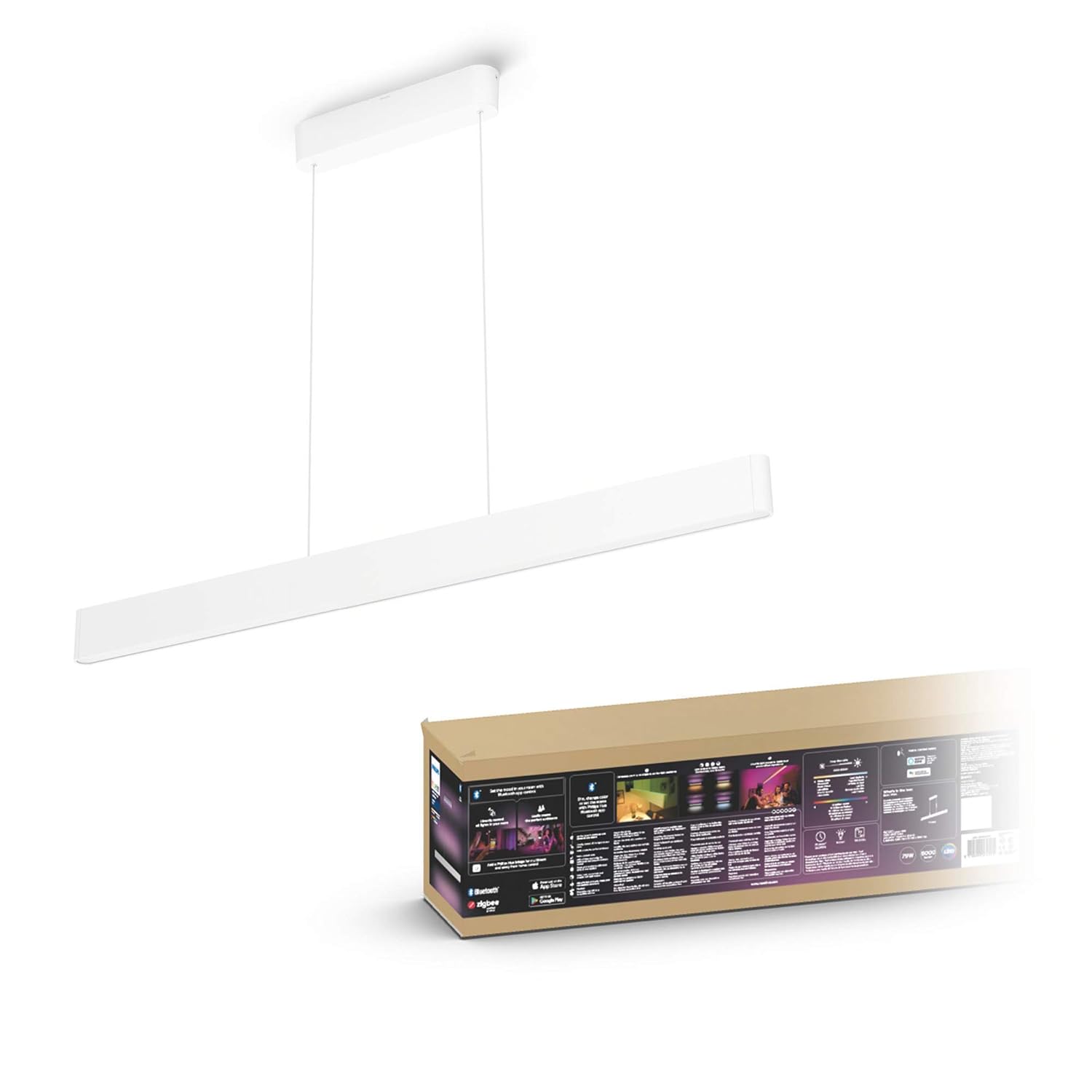 Philips Hue Ensis Pendelleuchte inklusive Bridge & Dimmer