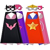 KARAZZO Kids Capes and Masks Boys Girls Costumes for Halloween Christmas Cosplay Dress Up
