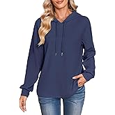 Dokotoo Hoodies for Women Soft Long Sleeve Casual Hoodie Oversized Sweatshirt Lightweight Knit Pullover Hooded Tops