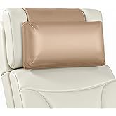 AHUAWA Leather Recliner Pillow, Adjustable Neck & Head Support Pillow, Pu Leather Non-Slip Headrest for Pain Relief & Relaxation, Ideal for Recliner Chair, Couch, Office Chair, Sofa
