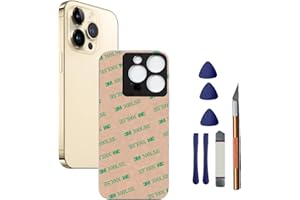 Mingxiong 14 Pro Back Glass Replacement for iPhone 14 Pro,Rear Back Glass Panel Replacementwith Pre-Installed Adhesive + Reparing Toolkit(Gold)