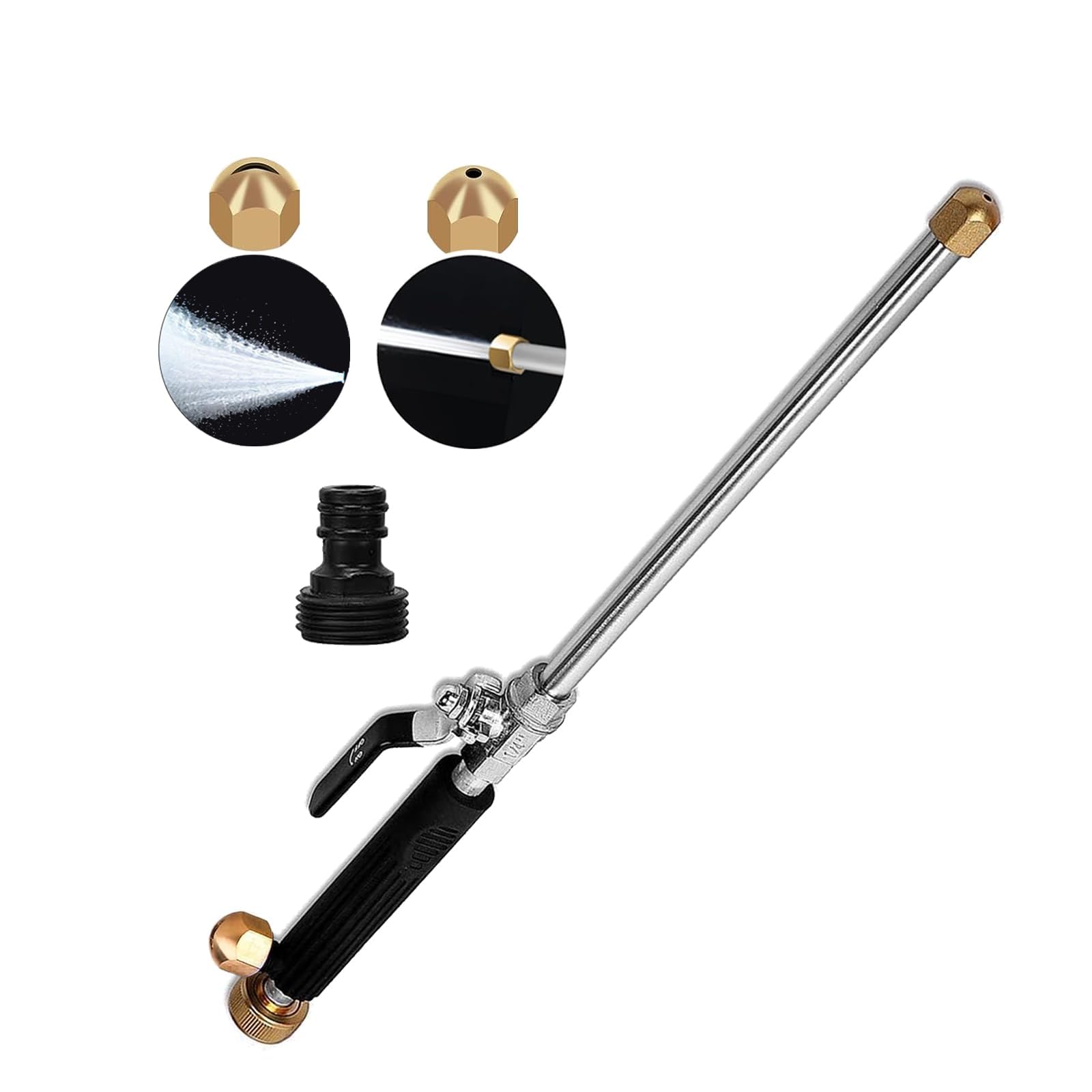 Photo 1 of TIMVIEA Jet Nozzle Power Washer for Garden Hose, Jet High Pressure Washer Tools with 2 Different Nozzles and Hose Quick Connectors