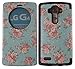 LG G4 Case,[Floral Mint] Window Open View Bumper Case G4 PU Leather Flip Cover Magnetic closure Anti Shock For LG G4 (Floral Mint)